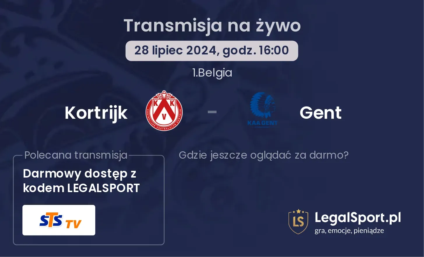 Kortrijk - Gent transmisja na żywo