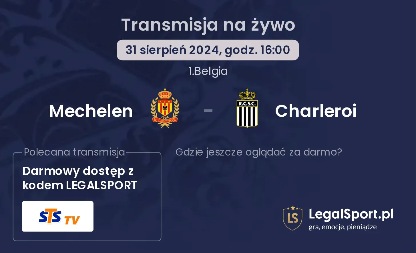 Mechelen - Charleroi transmisja na żywo