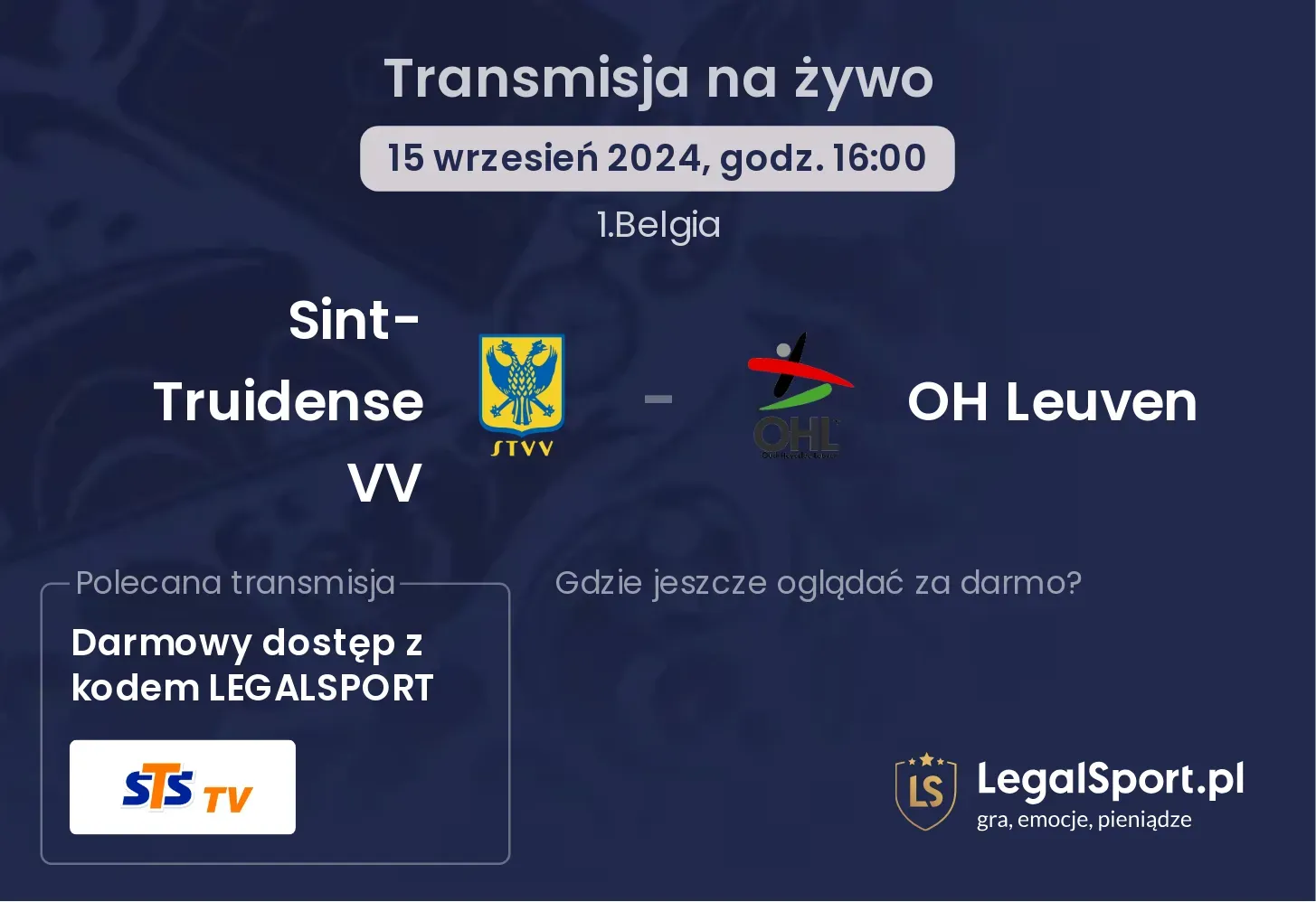 Sint-Truidense VV - OH Leuven transmisja na żywo