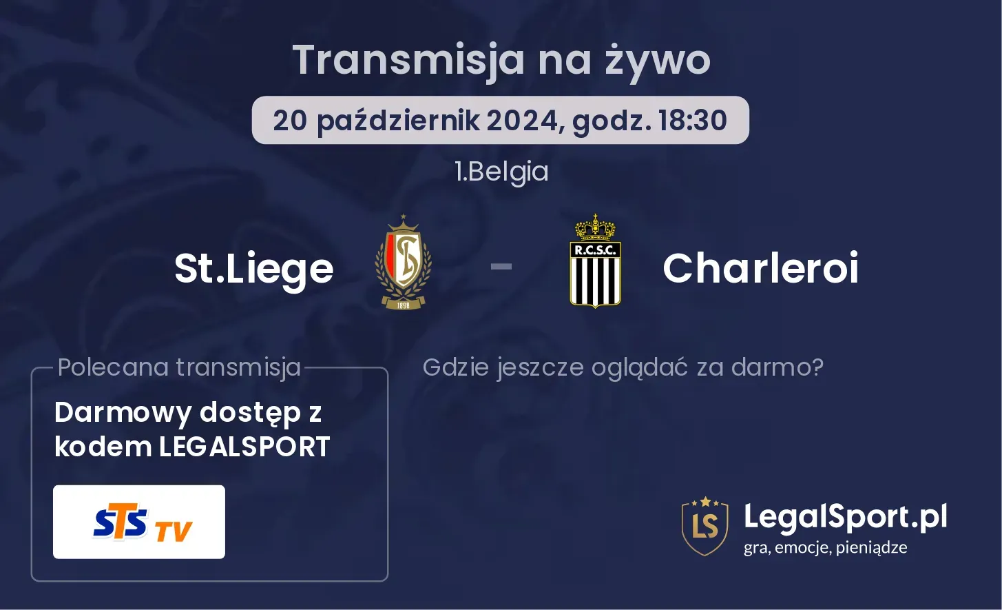 St.Liege - Charleroi transmisja na żywo