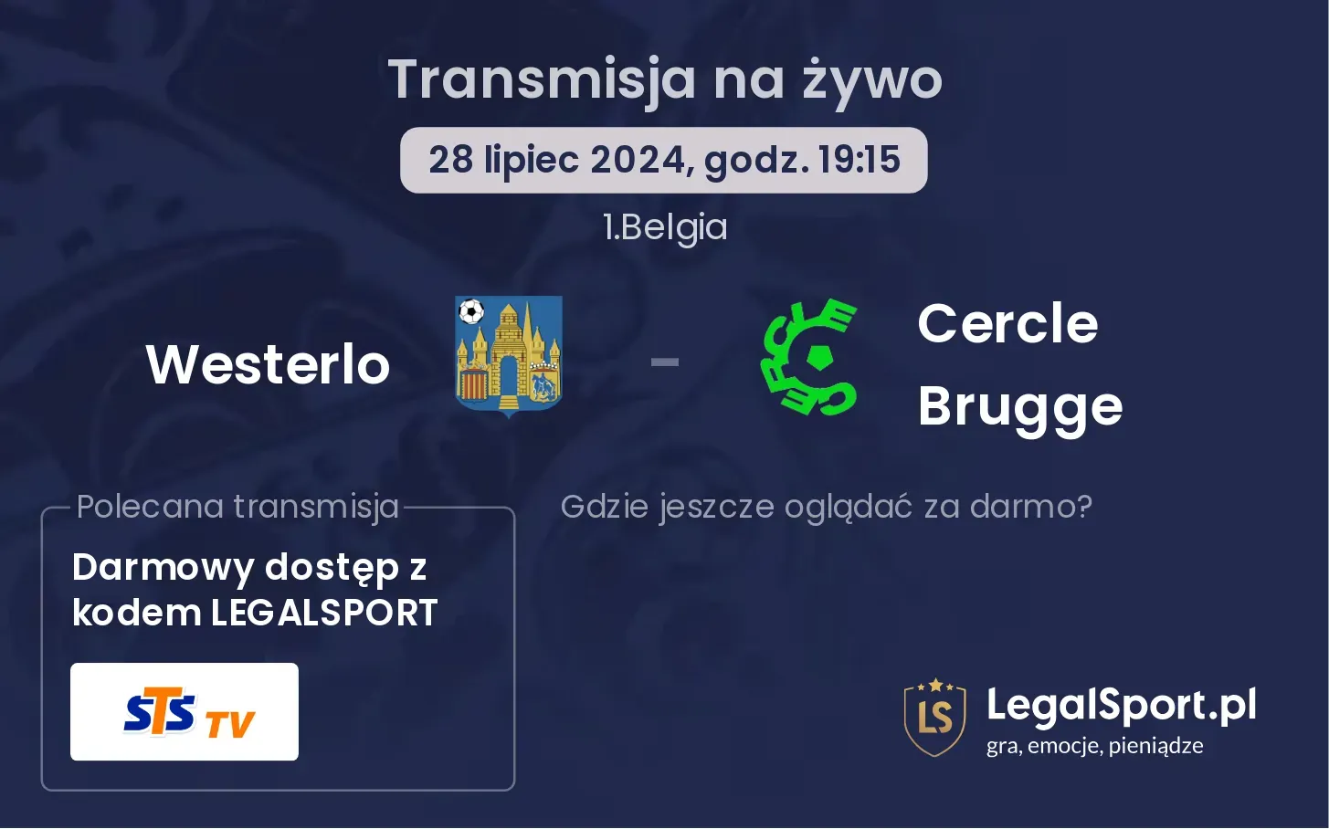 Westerlo - Cercle Brugge transmisja na żywo