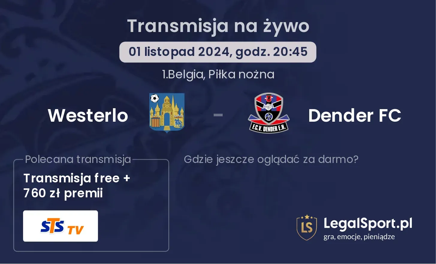 Westerlo - Dender FC transmisja na żywo