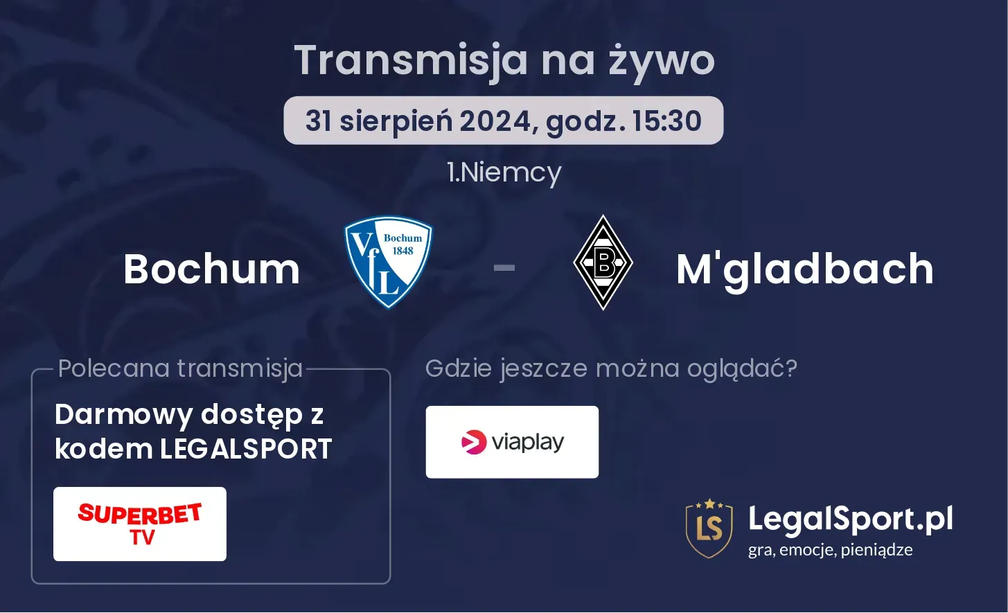 Bochum - M'gladbach transmisja na żywo