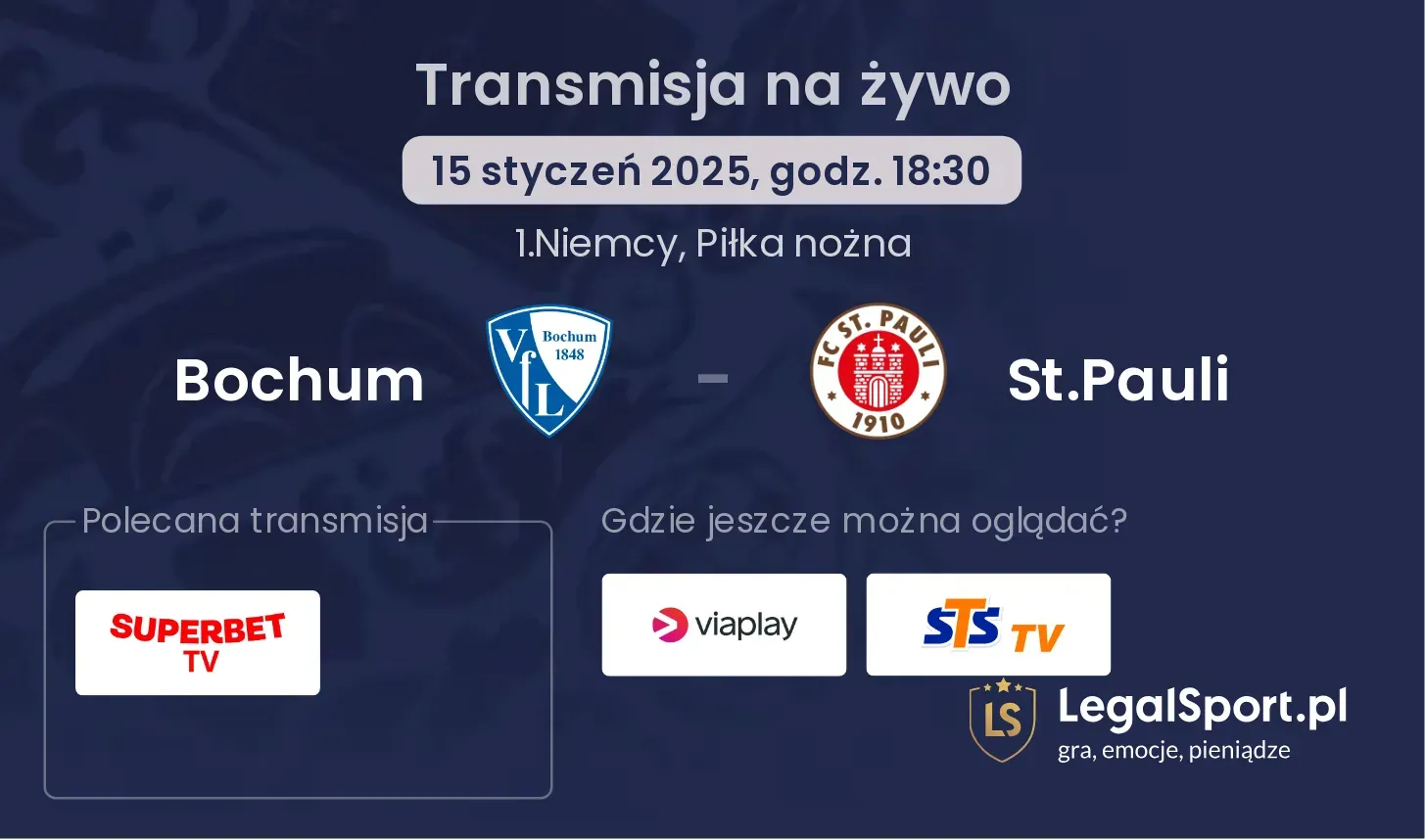 Bochum - St.Pauli transmisja na żywo