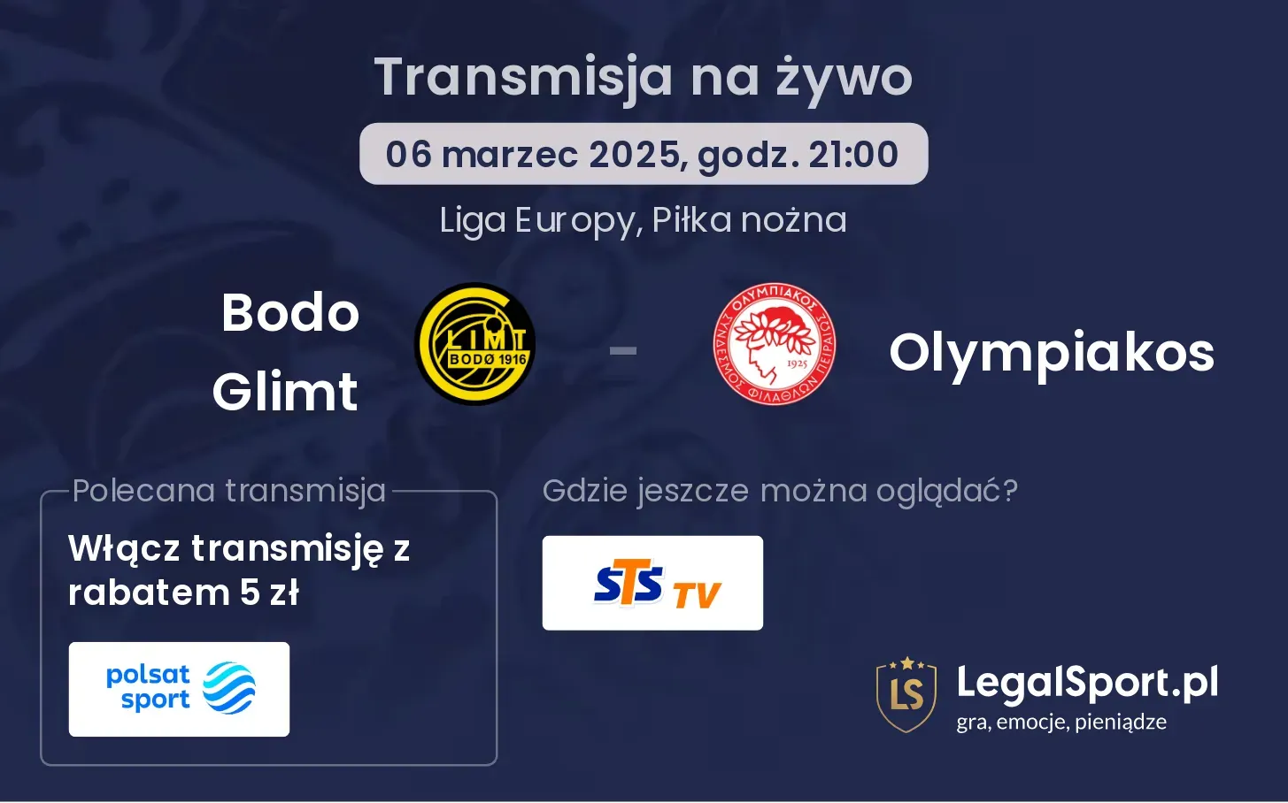 Bodo Glimt - Olympiakos transmisja na żywo