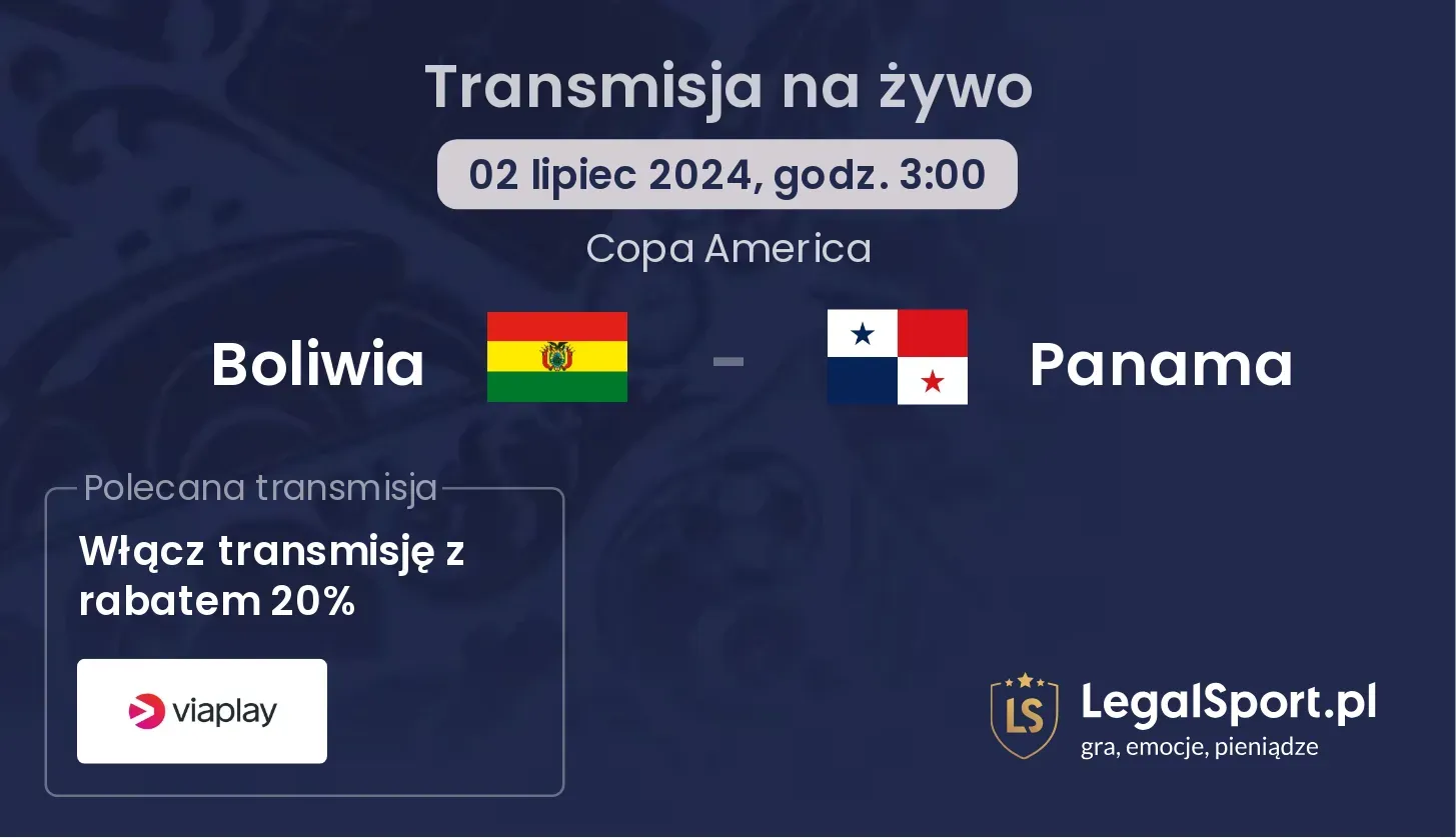 Boliwia - Panama transmisja na żywo