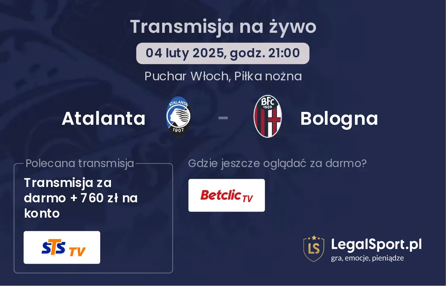 Atalanta - Bologna gdzie oglądać?