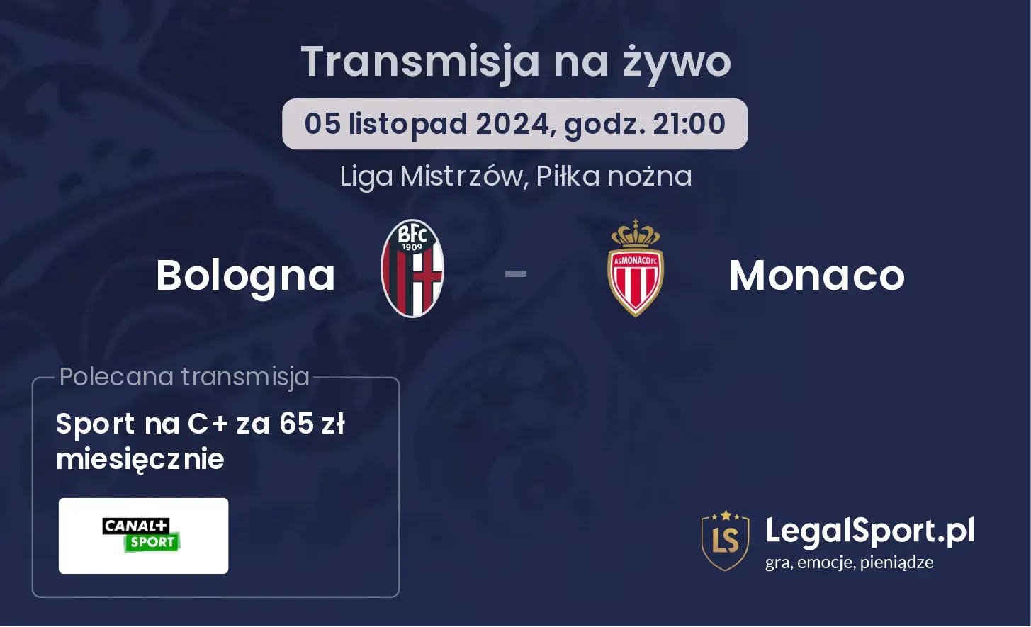 Bologna - Monaco transmisja na żywo