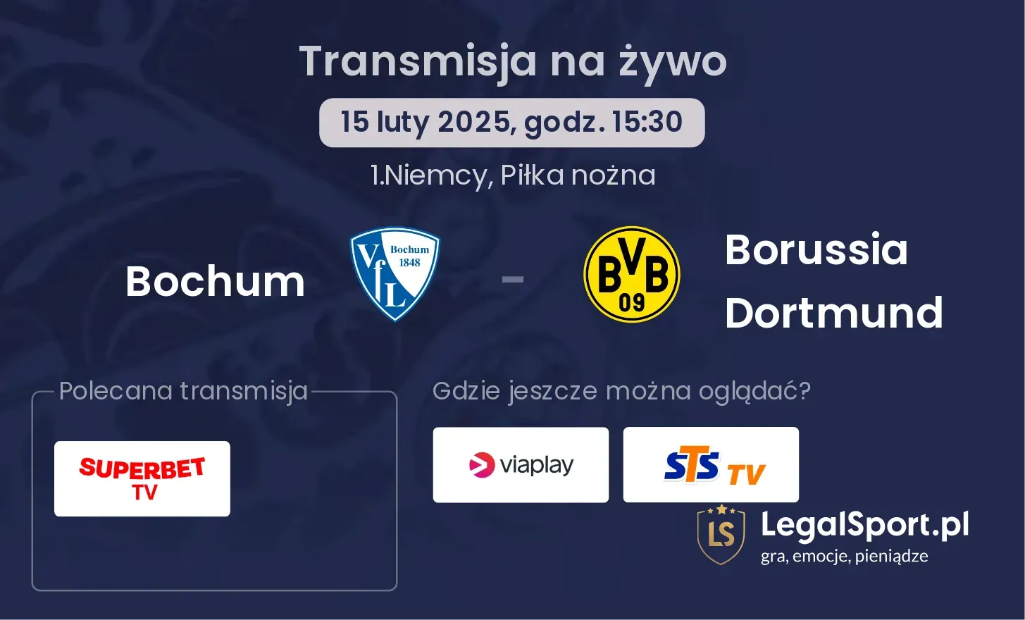 Borussia Dortmund - Bochum gdzie oglądać? 27.09, godz. 20:30