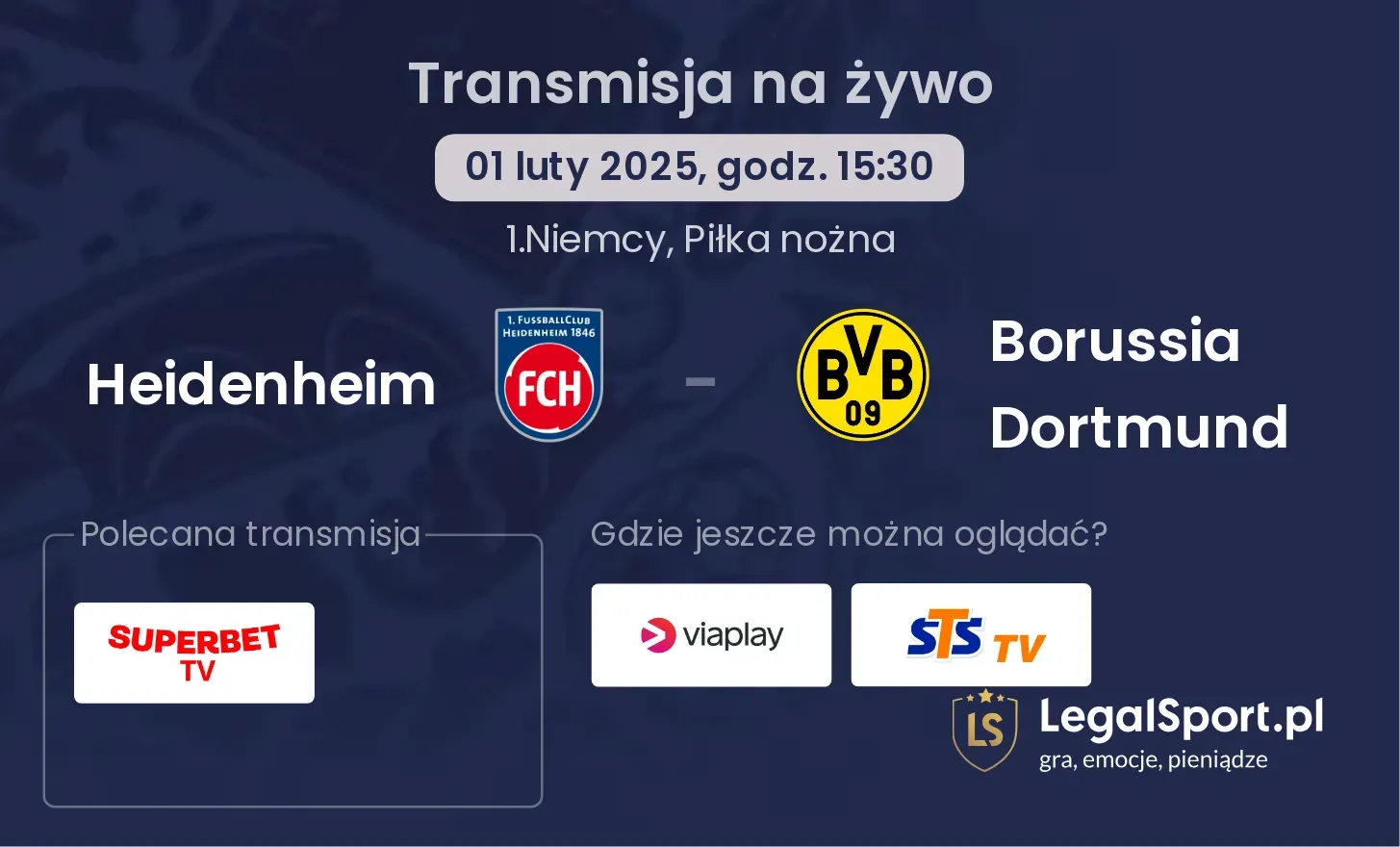 Heidenheim - Borussia Dortmund gdzie oglądać?