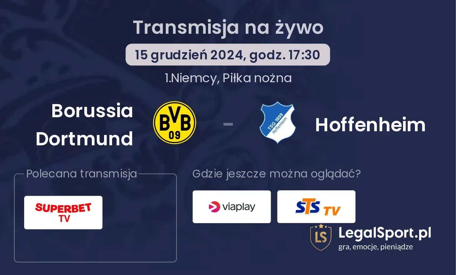 Borussia Dortmund - Hoffenheim transmisja na żywo