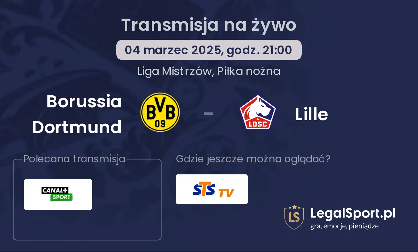 Borussia Dortmund - Lille transmisja na żywo