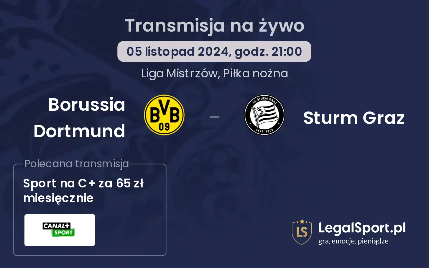 Borussia Dortmund - Sturm Graz transmisja na żywo