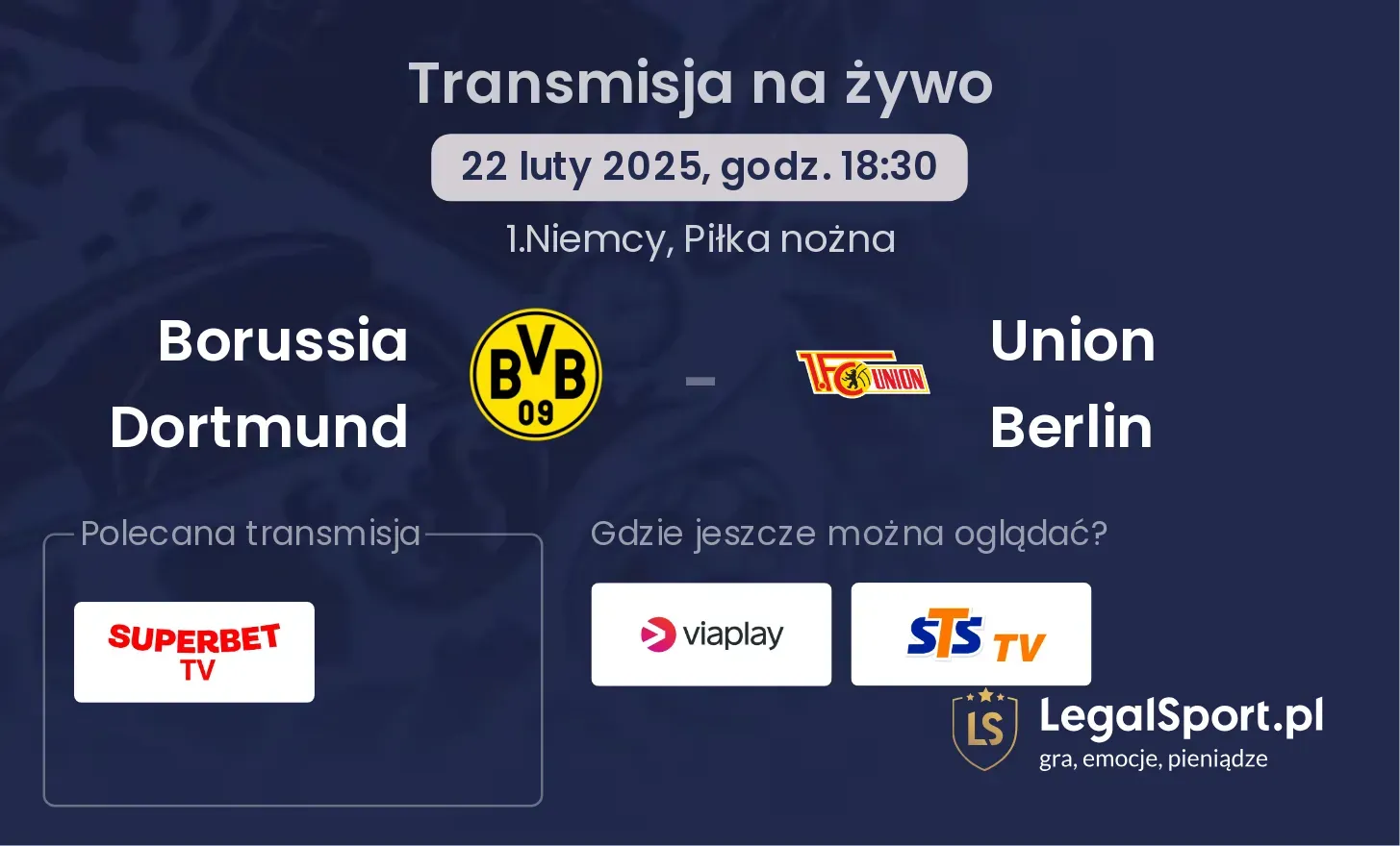 Borussia Dortmund - Union Berlin transmisja na żywo