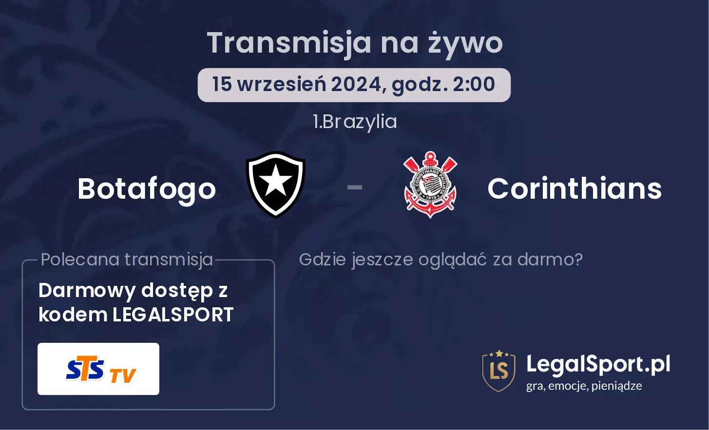 Botafogo - Corinthians transmisja na żywo