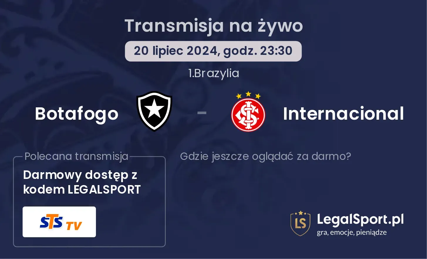 Botafogo - Internacional transmisja na żywo