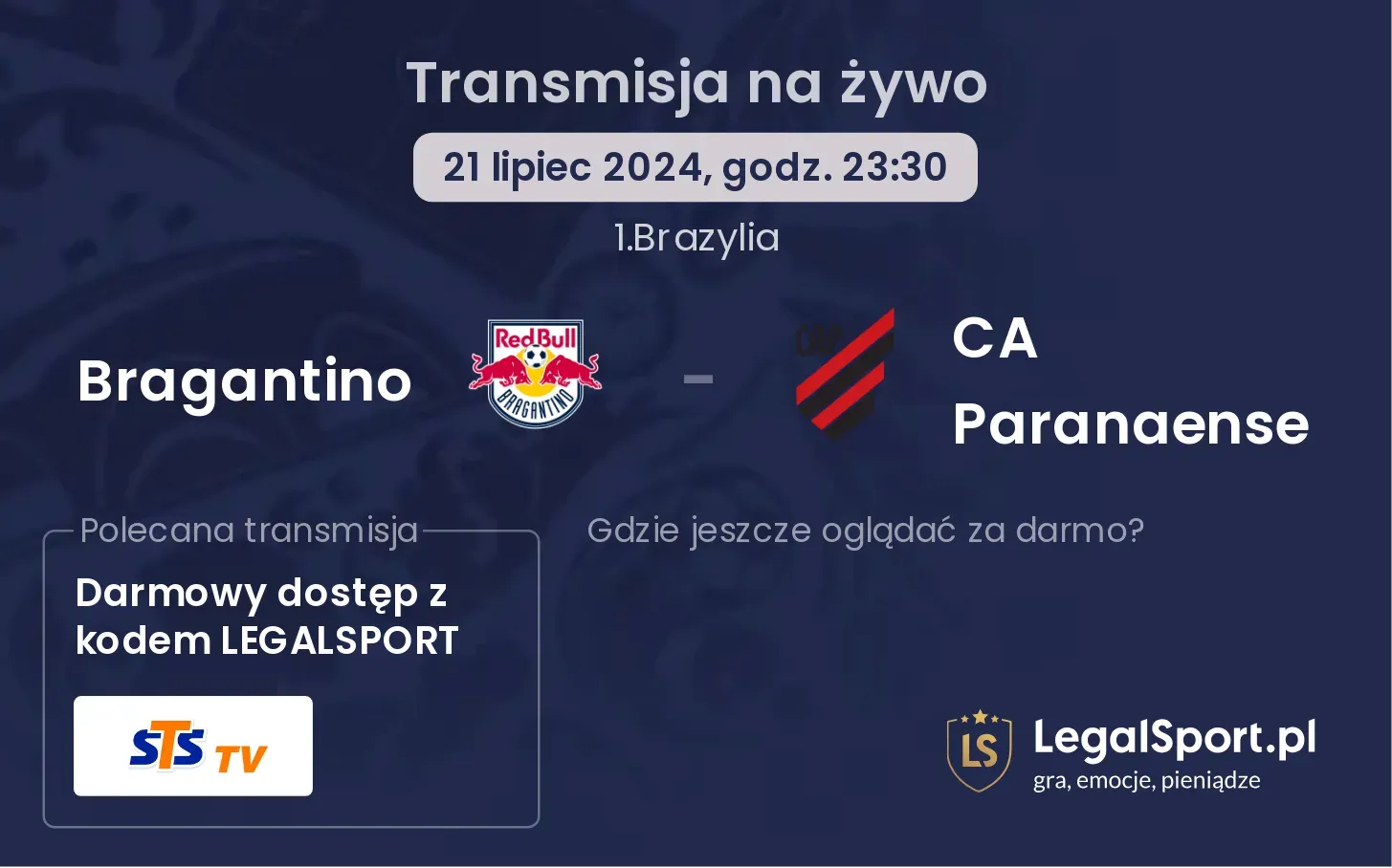 Bragantino - CA Paranaense transmisja na żywo