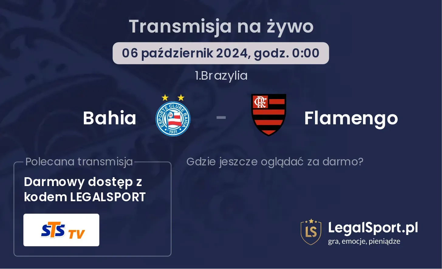 Bahia - Flamengo transmisja na żywo