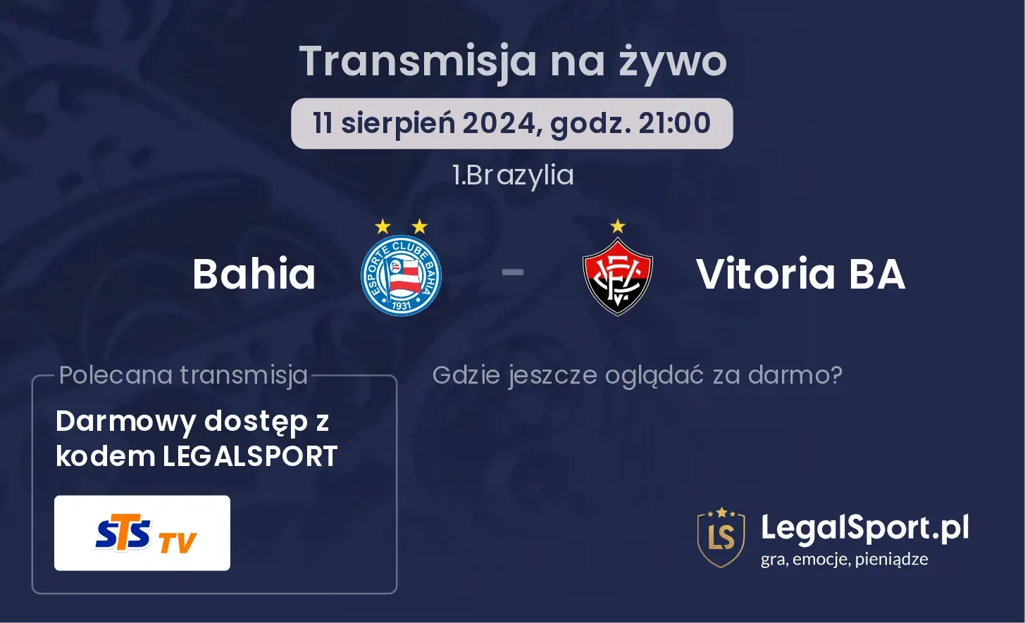 Bahia - Vitoria BA transmisja na żywo