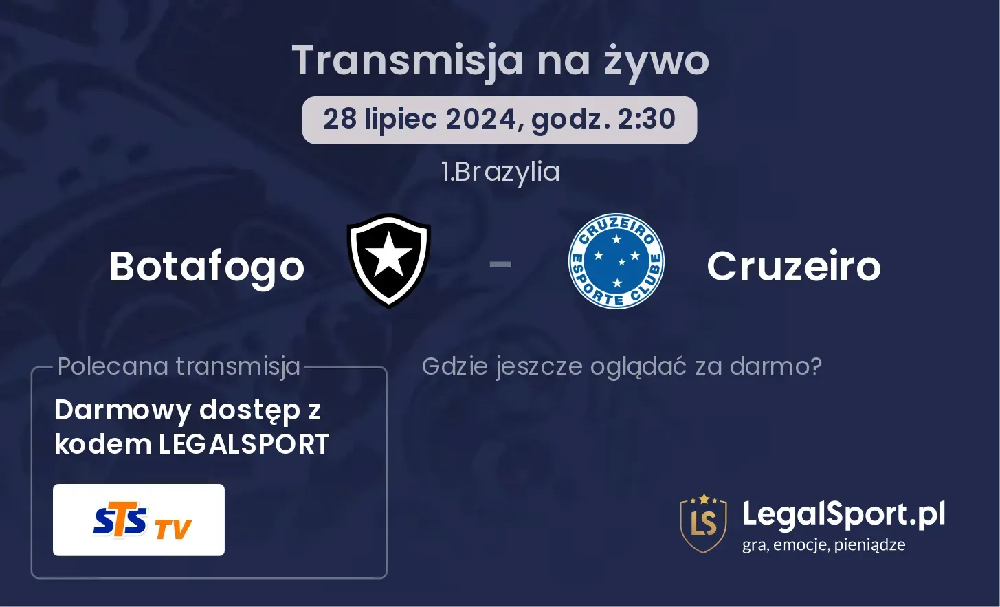 Botafogo - Cruzeiro transmisja na żywo