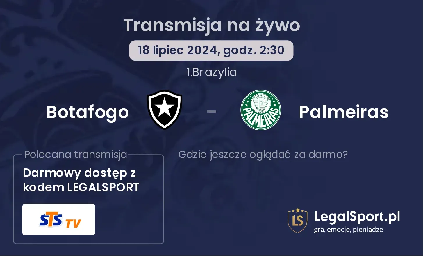 Botafogo - Palmeiras transmisja na żywo