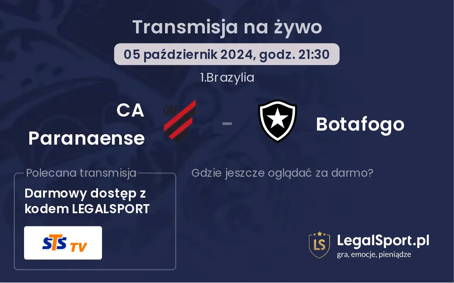 CA Paranaense - Botafogo transmisja na żywo