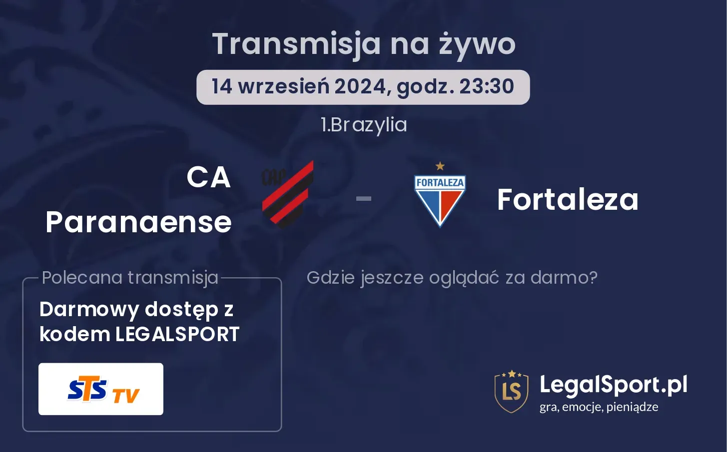 CA Paranaense - Fortaleza transmisja na żywo