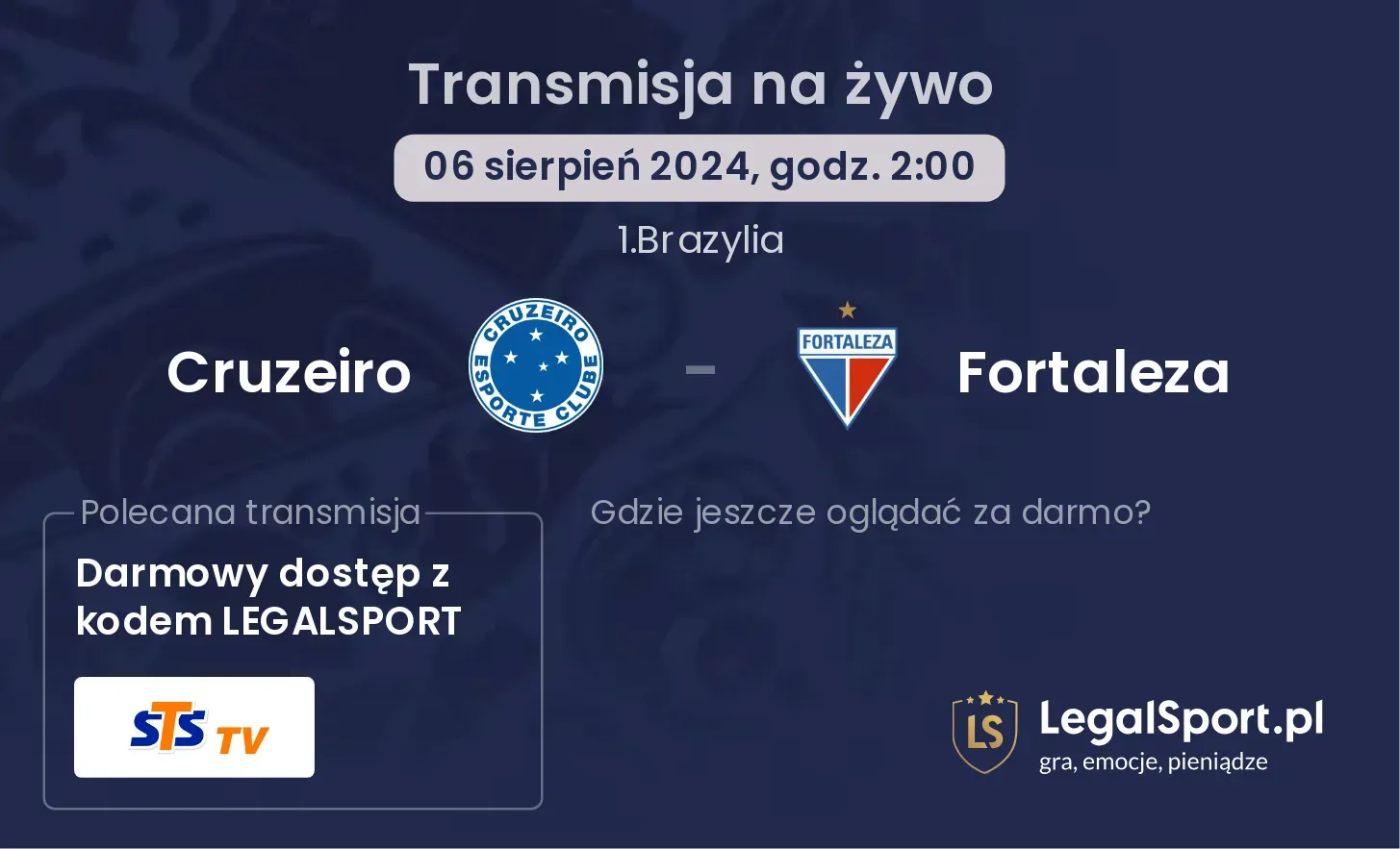 Cruzeiro - Fortaleza transmisja na żywo