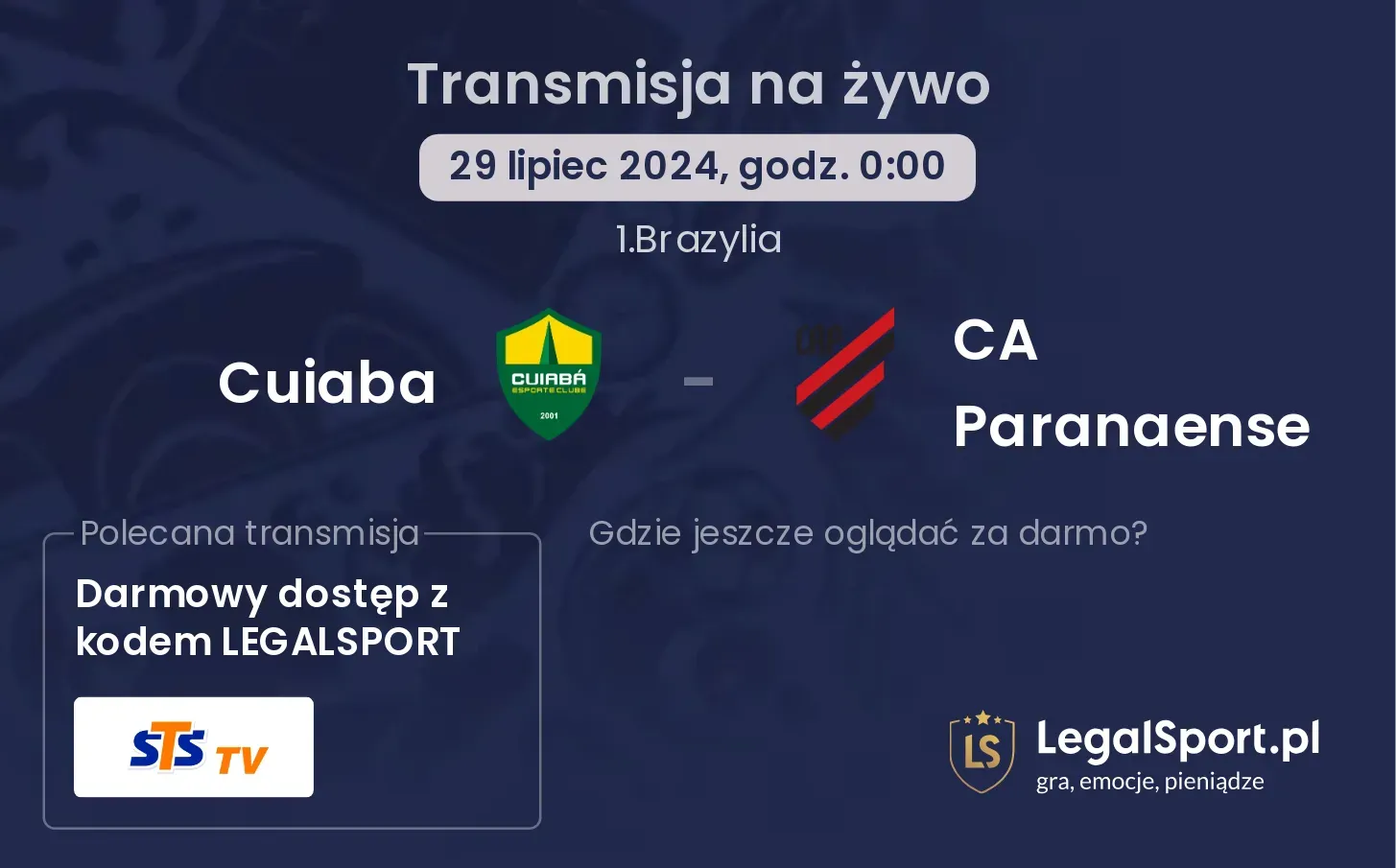 Cuiaba - CA Paranaense transmisja na żywo