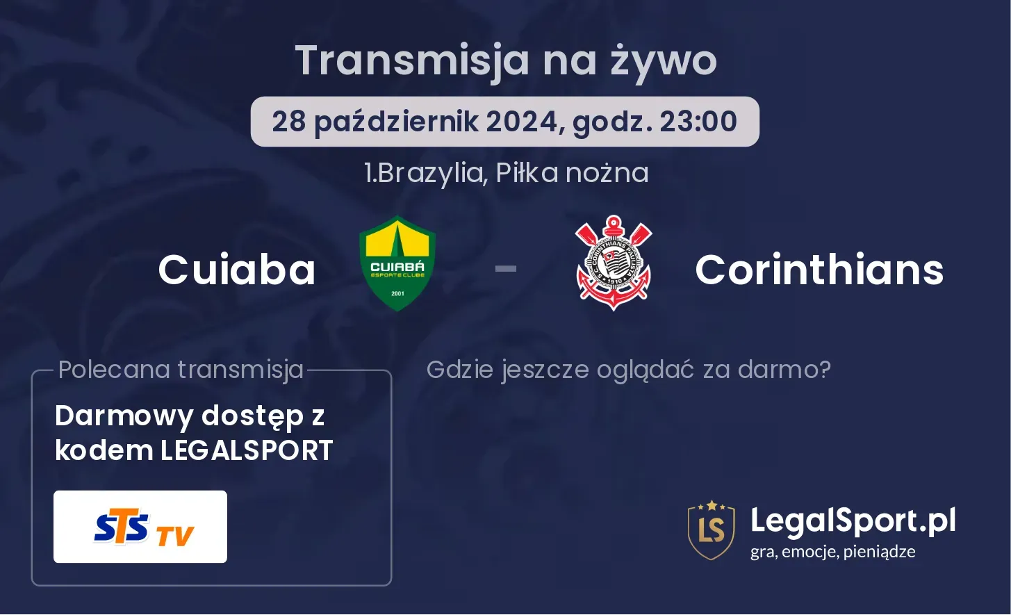 Cuiaba - Corinthians transmisja na żywo