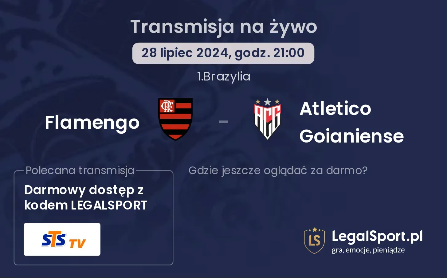 Flamengo - Atletico Goianiense  transmisja na żywo