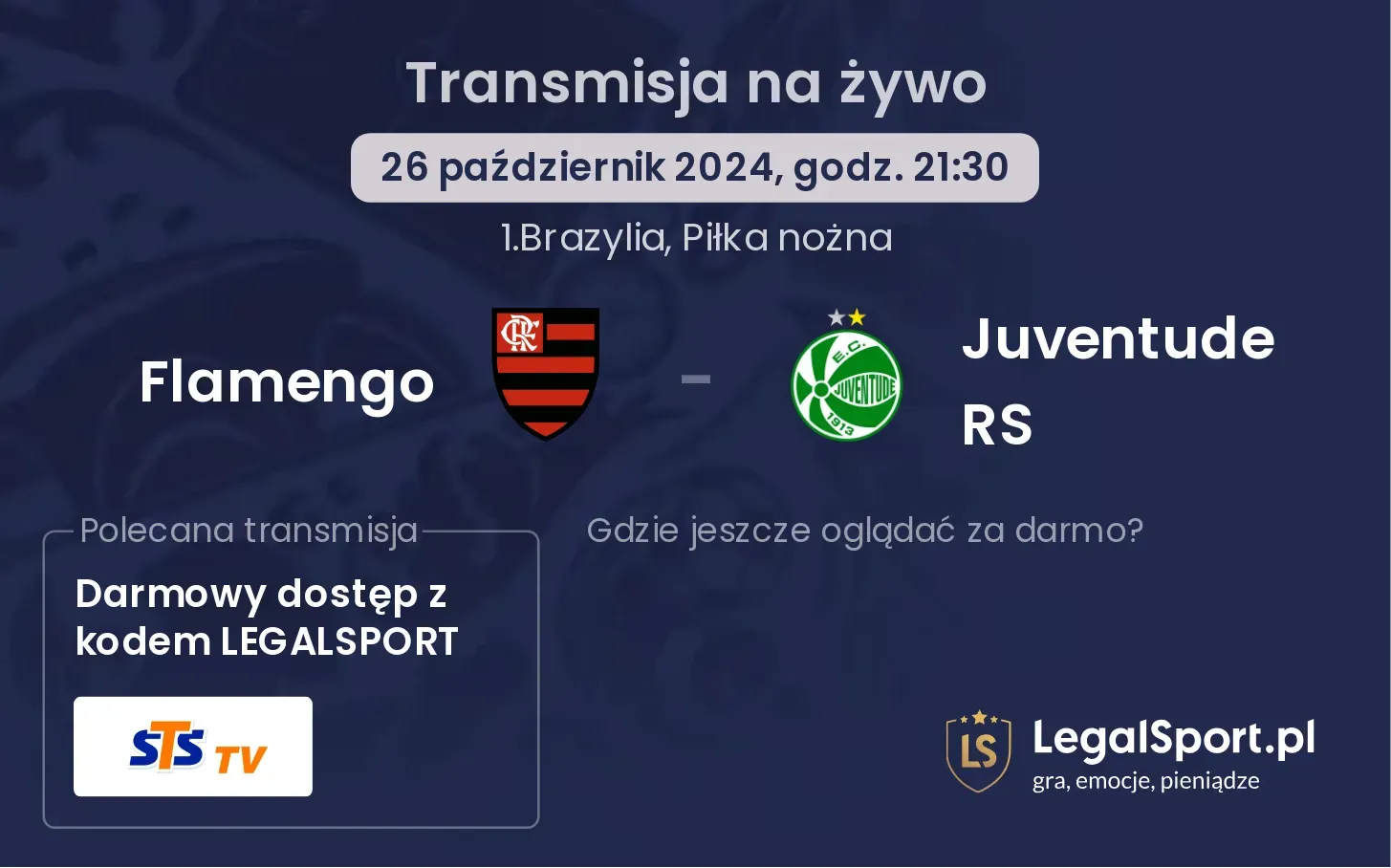 Flamengo - Juventude RS transmisja na żywo