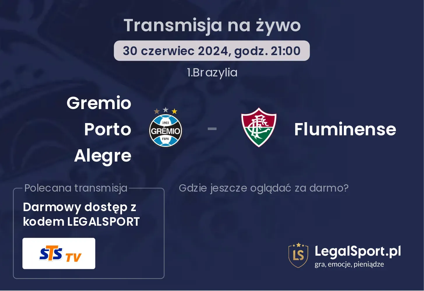 Gremio Porto Alegre - Fluminense transmisja na żywo