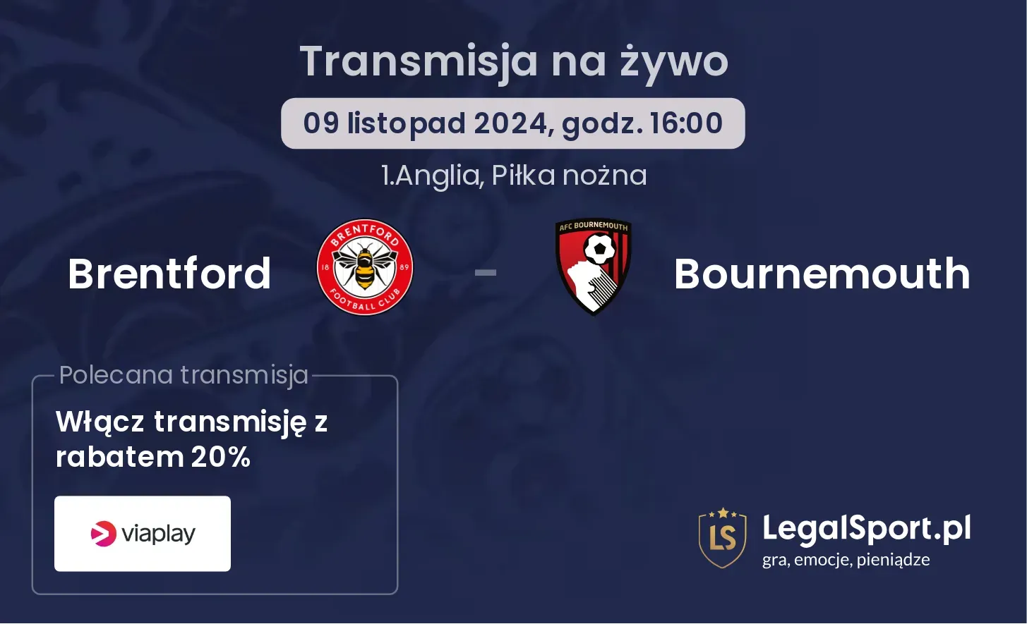 Brentford - Bournemouth transmisja na żywo