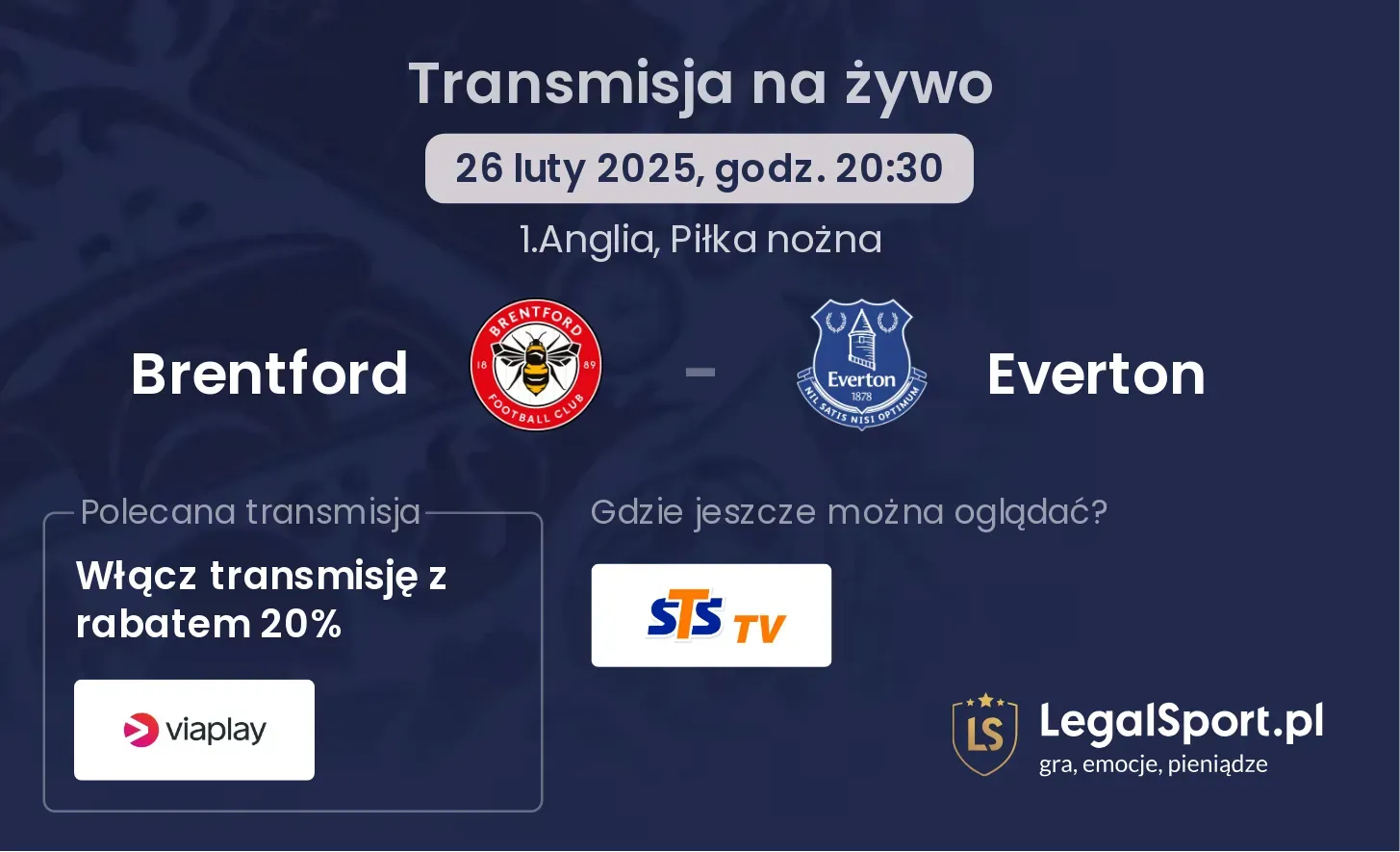 Brentford - Everton transmisja na żywo