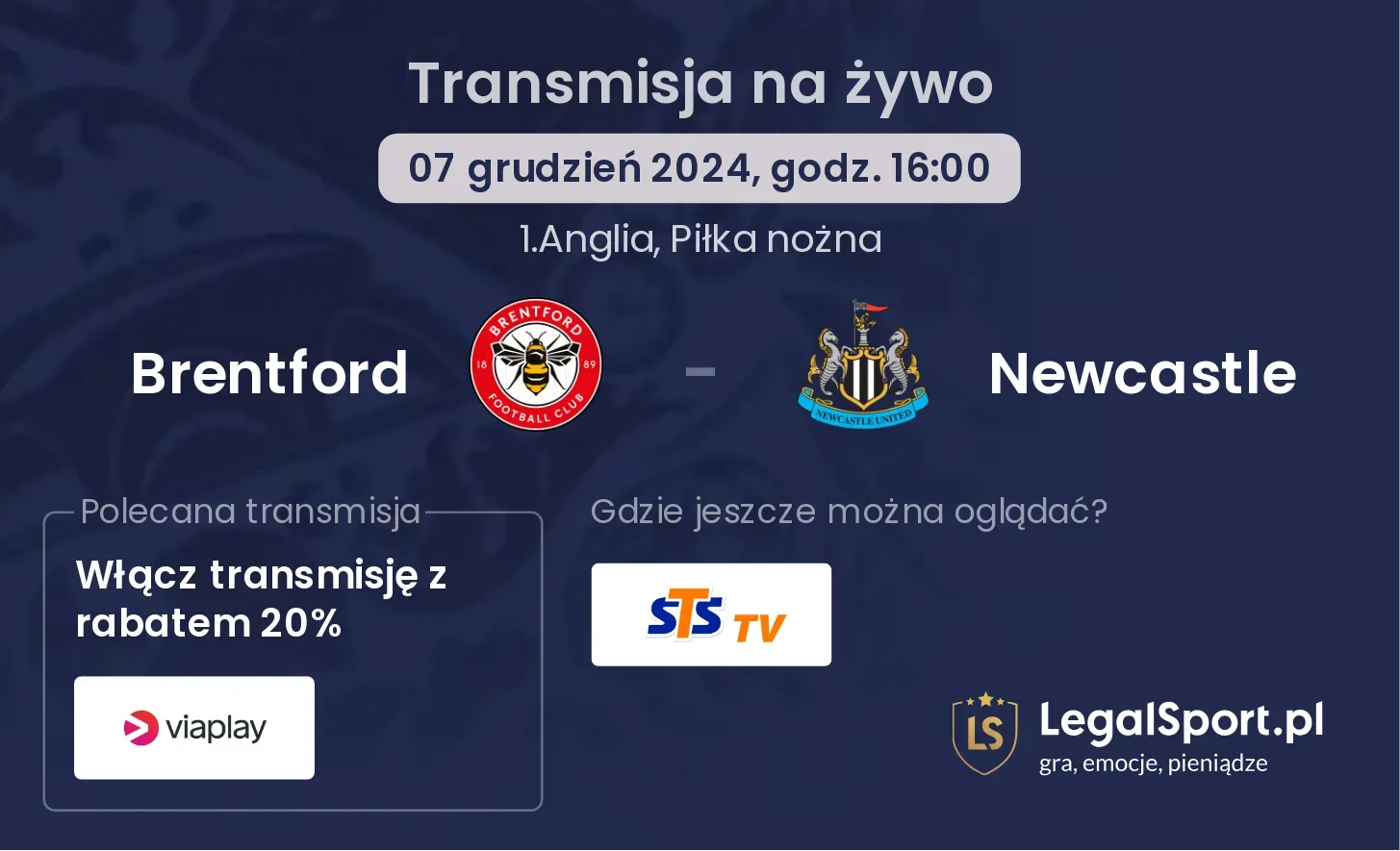 Brentford - Newcastle transmisja na żywo