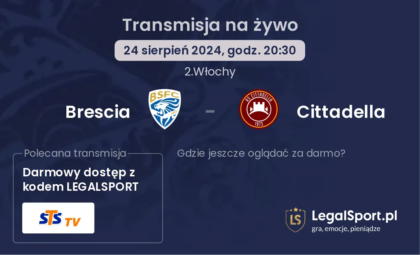 Brescia - Cittadella transmisja na żywo