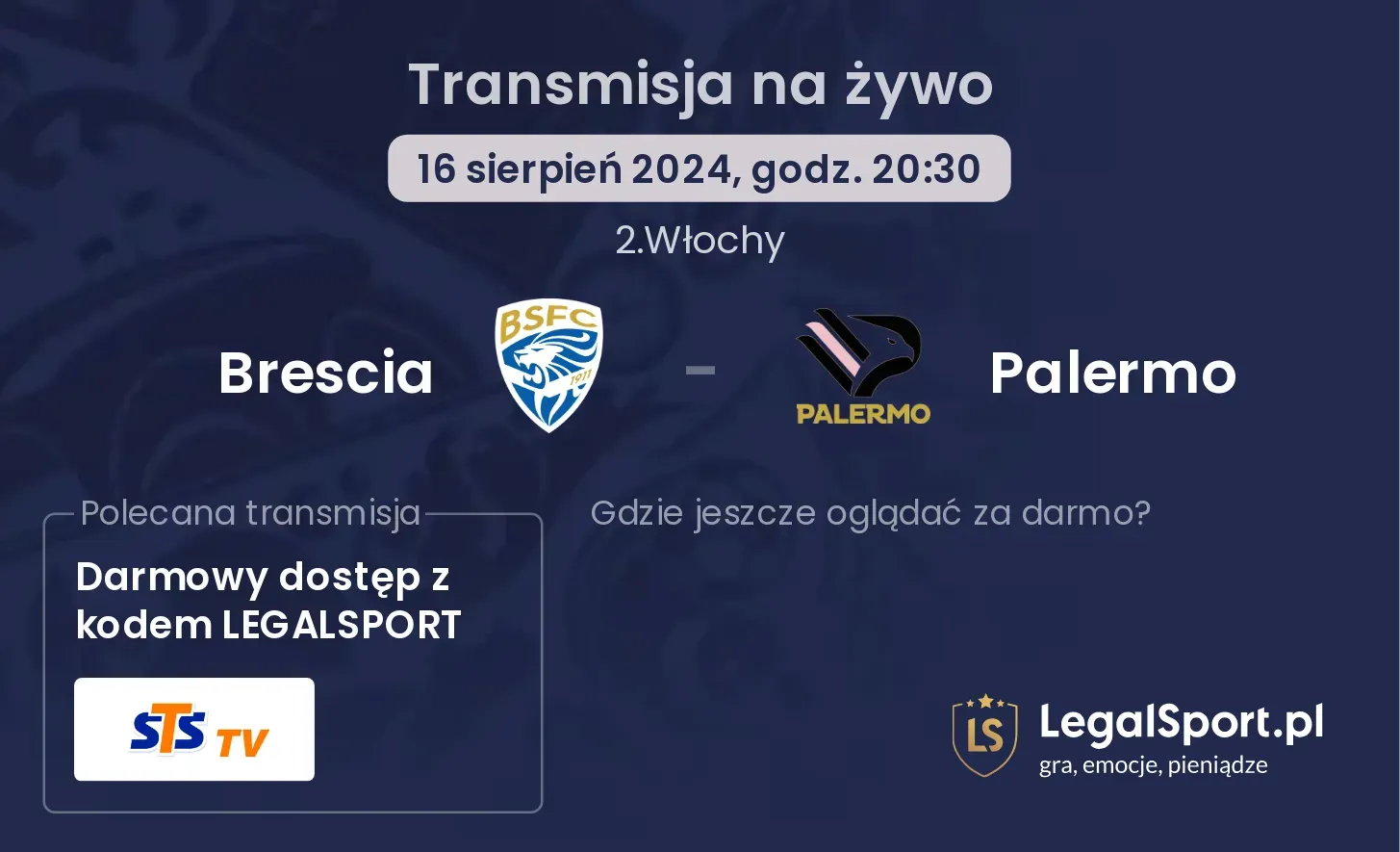 Brescia - Palermo transmisja na żywo