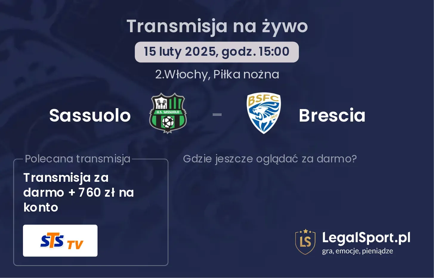 Brescia - Sassuolo gdzie oglądać? 19.10, godz. 17:15