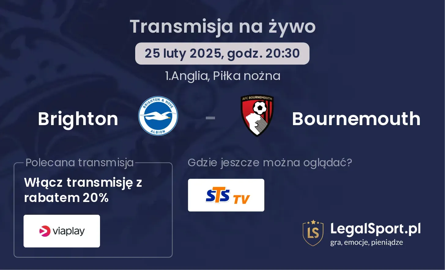 Brighton - Bournemouth transmisja na żywo