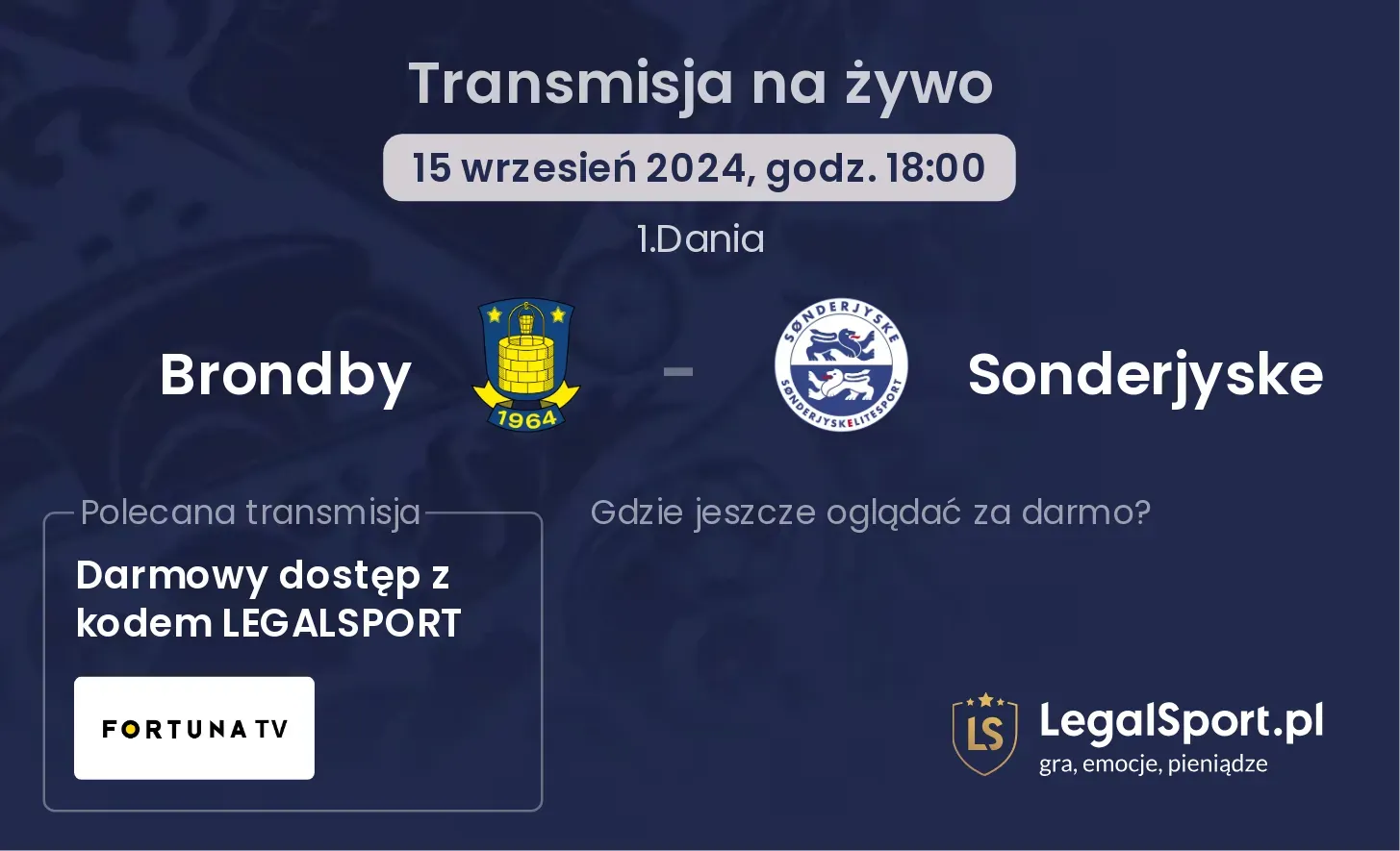 Brondby - Sonderjyske transmisja na żywo