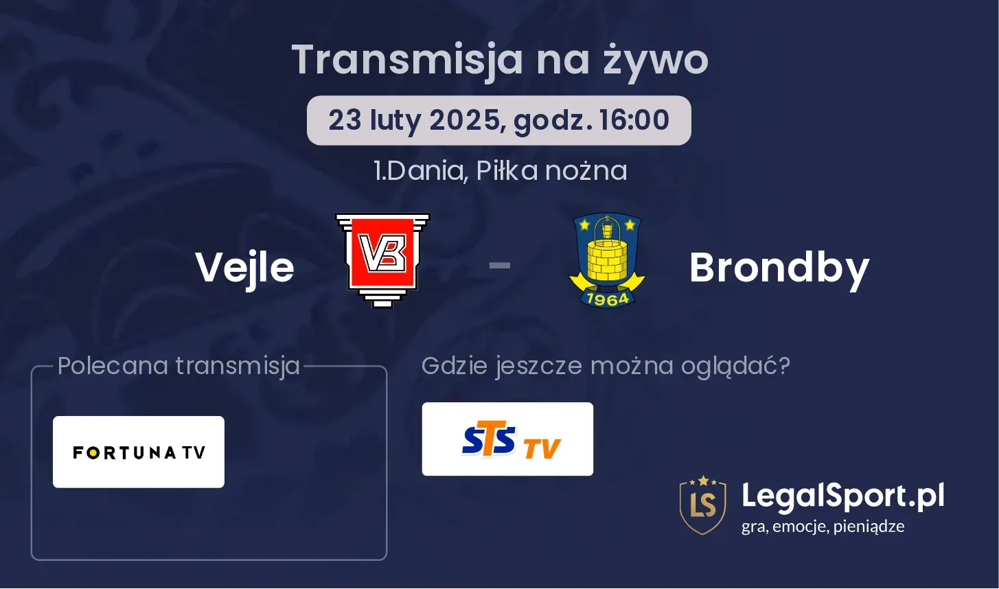 Vejle - Brondby gdzie oglądać?