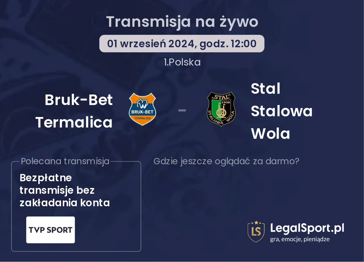 Bruk-Bet Termalica - Stal Stalowa Wola transmisja na żywo