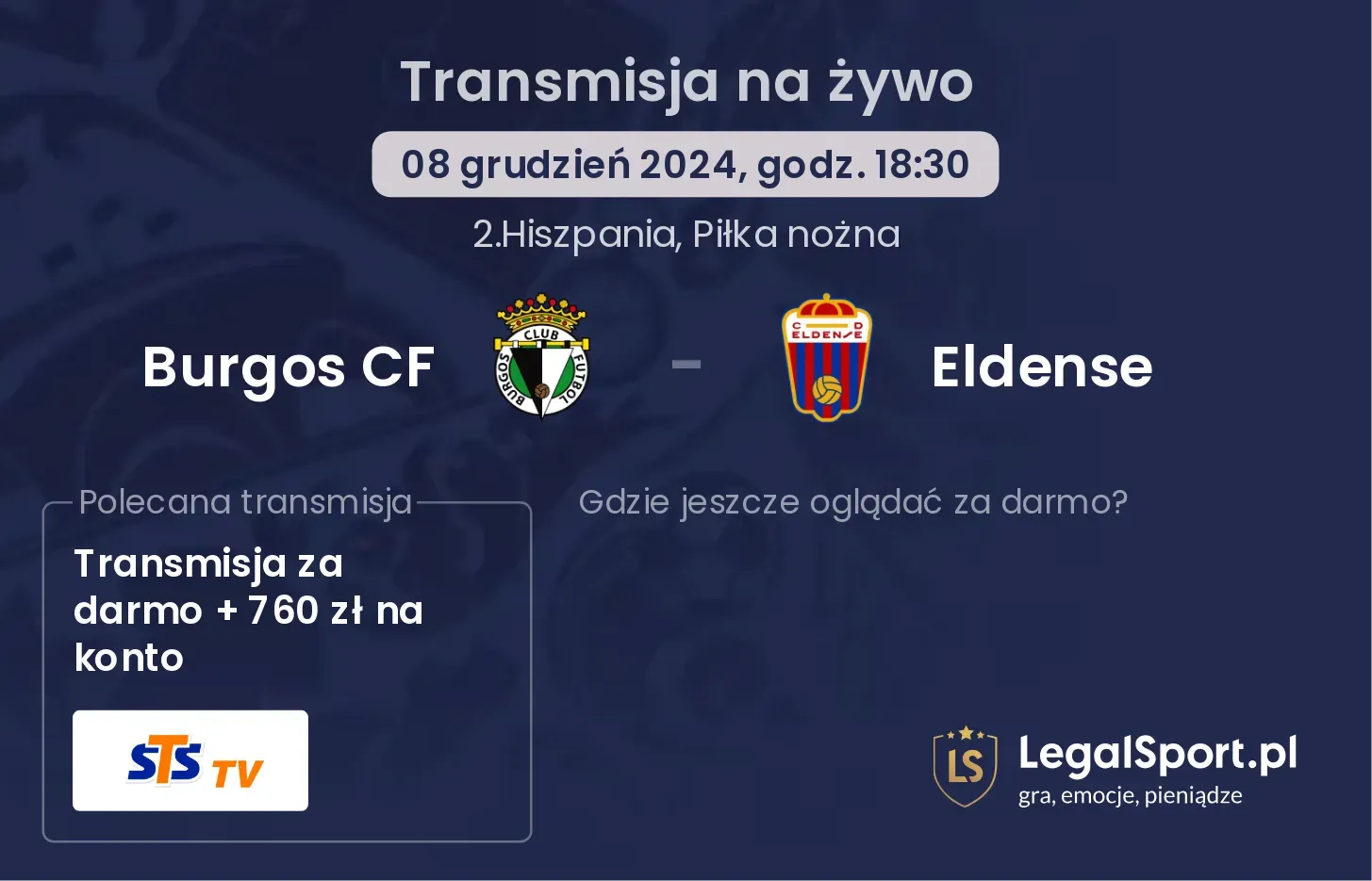 Burgos CF - Eldense transmisja na żywo