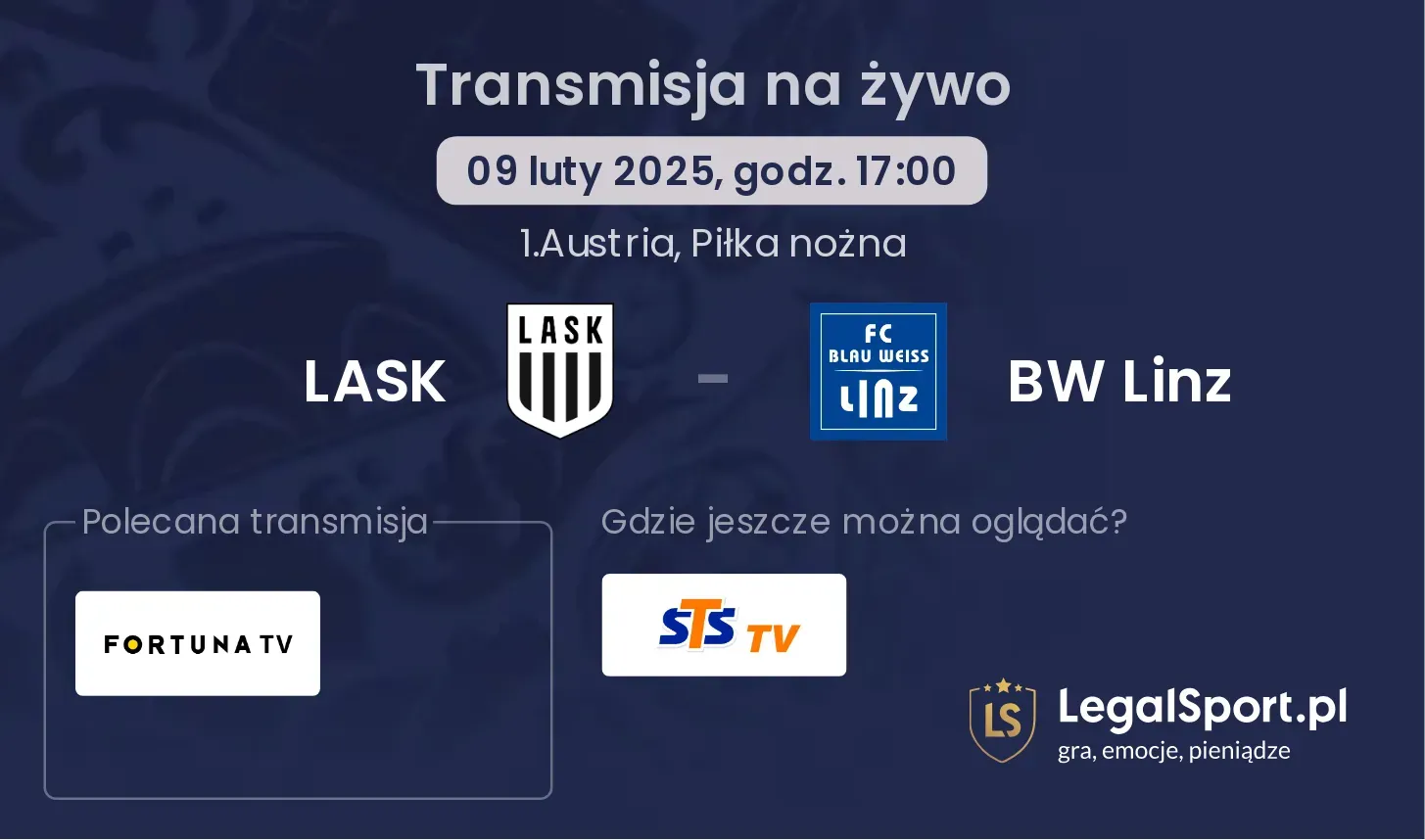 BW Linz - LASK gdzie oglądać? 14.09, godz. 19:30