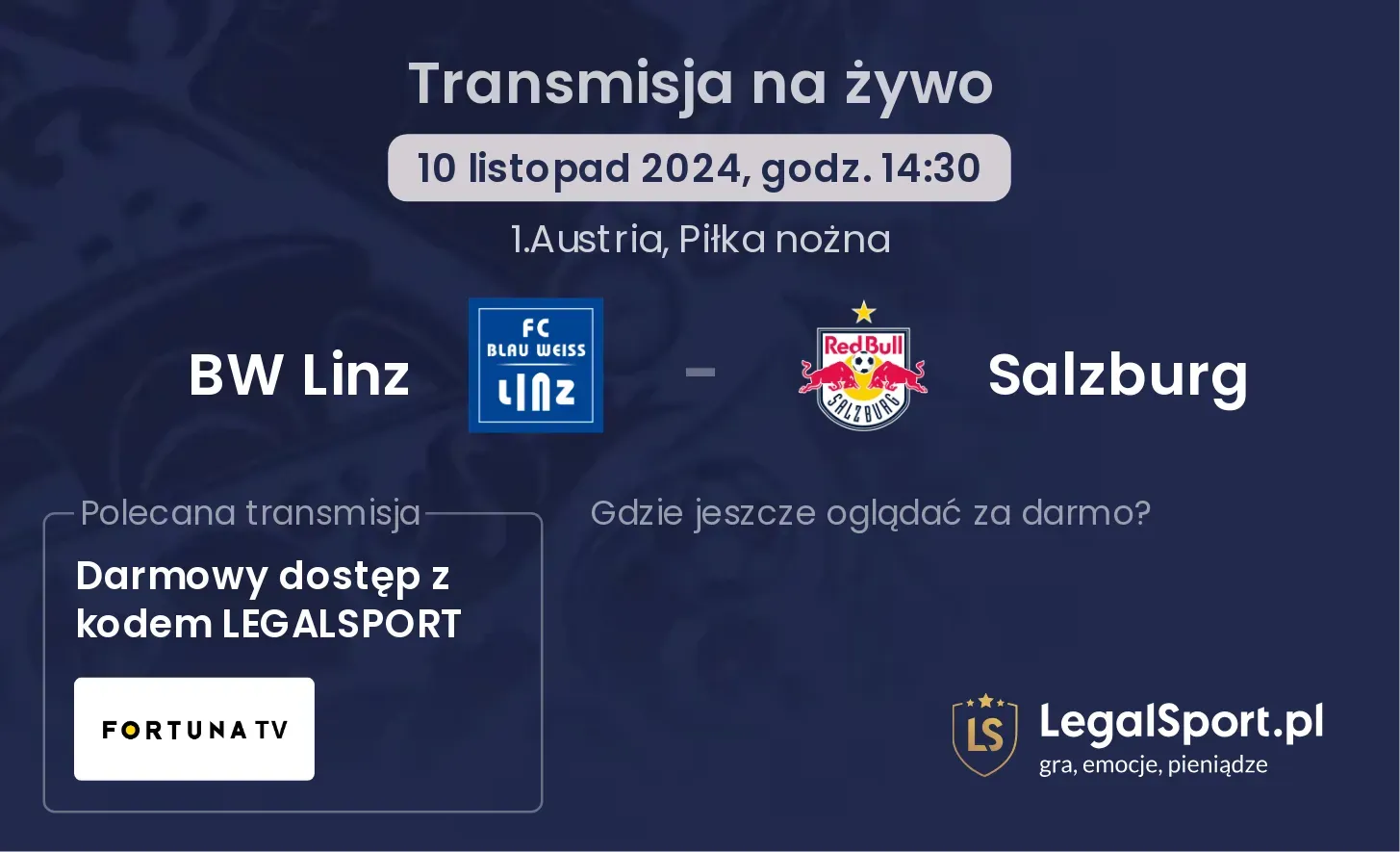 BW Linz - Salzburg transmisja na żywo