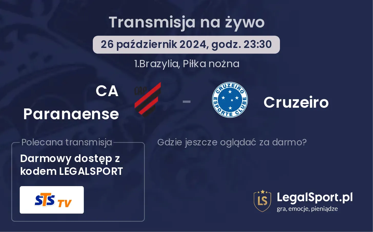 CA Paranaense - Cruzeiro transmisja na żywo