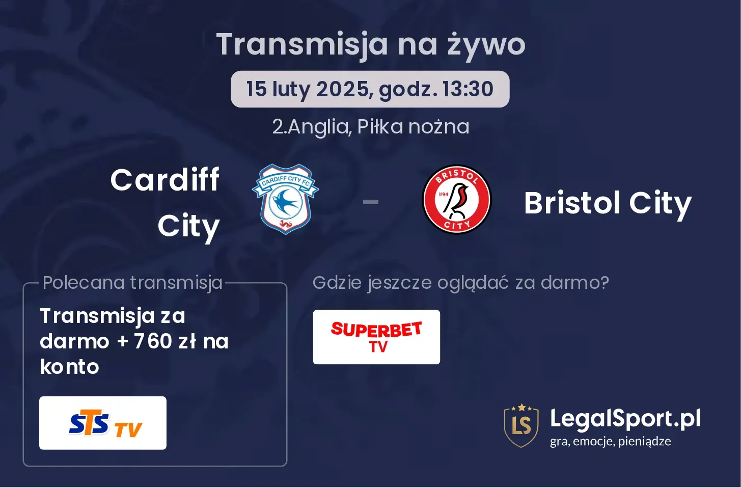 Cardiff City - Bristol City transmisja na żywo