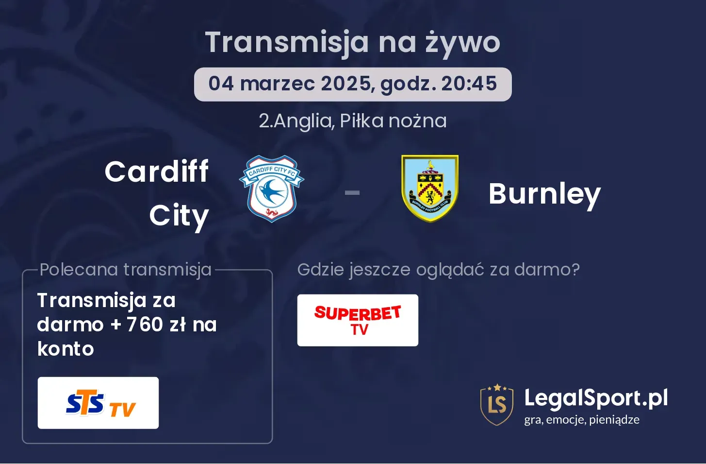 Cardiff City - Burnley transmisja na żywo