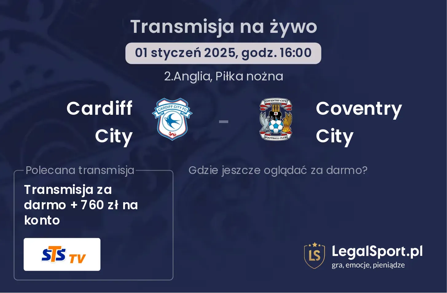 Cardiff City - Coventry City transmisja na żywo